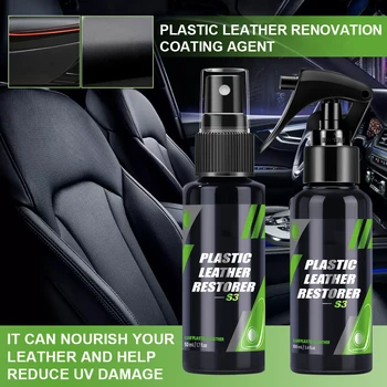Универсальное средство для восстановления кожи автомобиля, легко Удаляющее Окисляющуюся грязь, остатки воска, Жидкий воск, Спрей для восстановления пластика Для Bmw