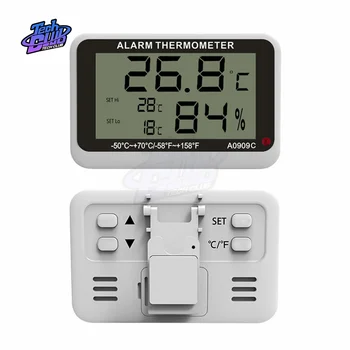 Цифровой термометр Гигрометр Гигротермограф с морозильной камерой Измеритель температуры и влажности с сигнализацией для домашнего снабжения