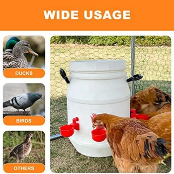 Чашки для воды для цыплят, миски для воды для цыплят, Автоматический набор для поения домашней птицы для уток, птиц, гусей 3