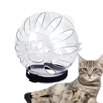 Чехол для кошачьей пасти, защищающий от укусов, Прозрачный кошачий намордник, Прозрачный Кошачий капюшон, идеально легкий, дышащий и удобный для кошек